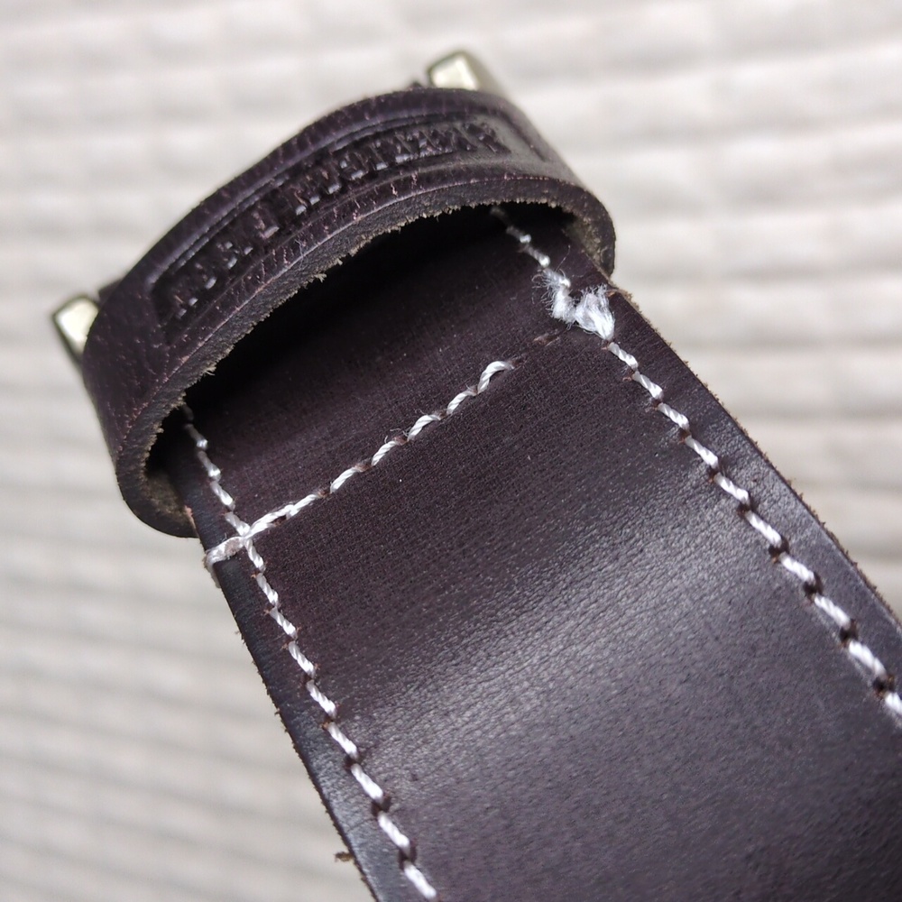 American Bison Dark Brown Leather Belt 36 - Picture 11 of 13